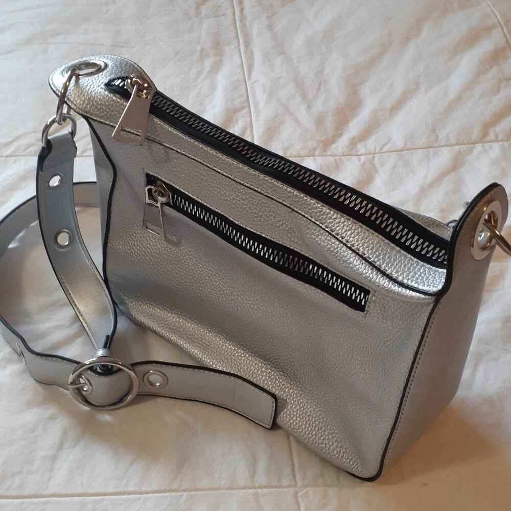 TanJay Silver Crossbody Bag
